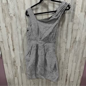 NWT Cynthia Rowley Stripe Linen Silk Dress